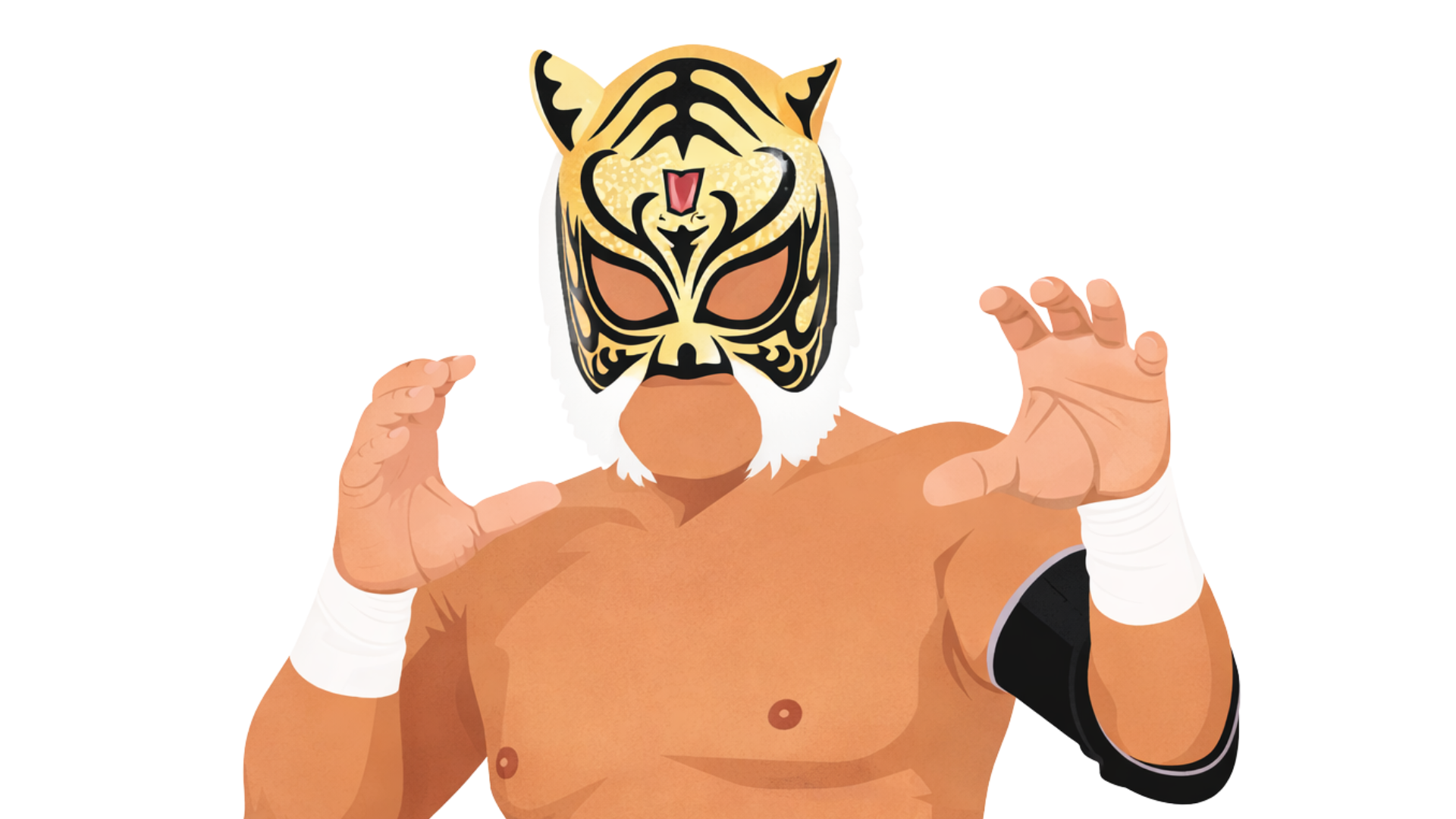 Wrestling News Arena Tiger Mask White